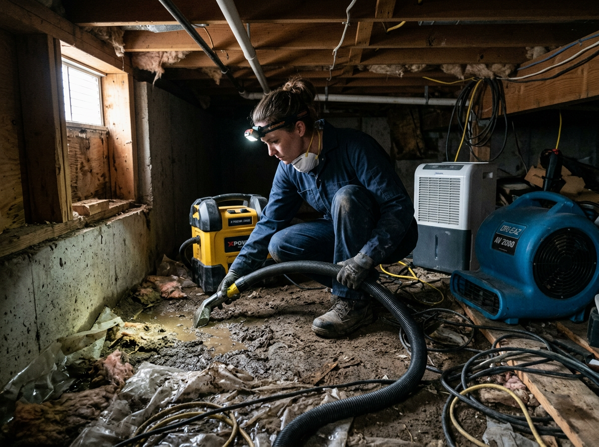 Crawl Space Water Extraction in Boise